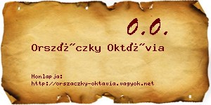 Orszáczky Oktávia névjegykártya